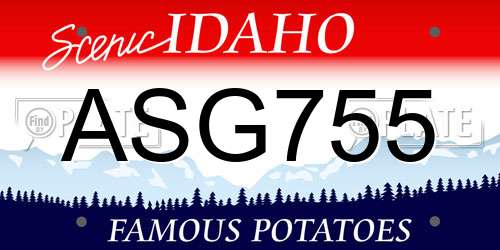 ASG755 Idaho License Plate