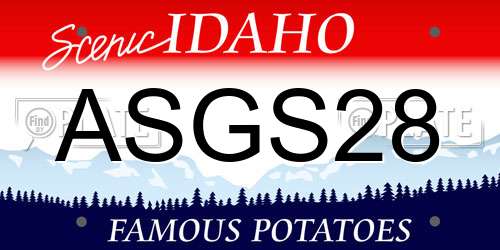 ASGS28 Idaho License Plate