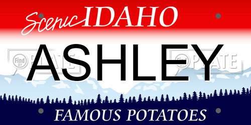 ASHLEY Idaho License Plate
