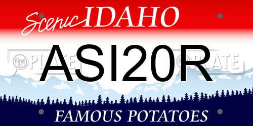 ASI20R Idaho License Plate