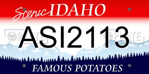 ASI2113 Idaho License Plate