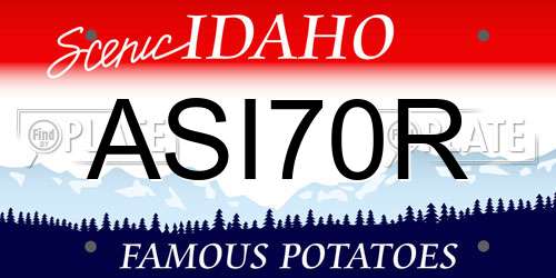 ASI70R Idaho License Plate