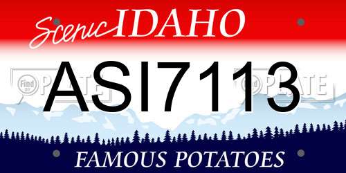 ASI7113 Idaho License Plate