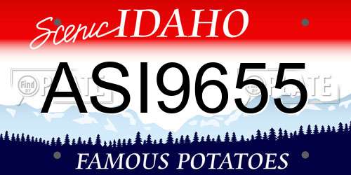 ASI9655 Idaho License Plate