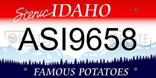 ASI9658 Idaho License Plate