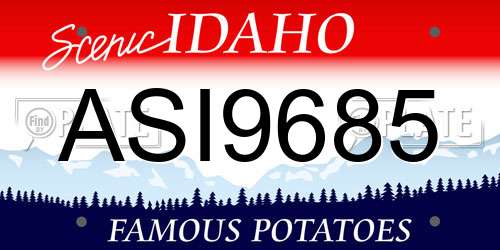 ASI9685 Idaho License Plate