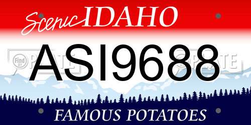 ASI9688 Idaho License Plate