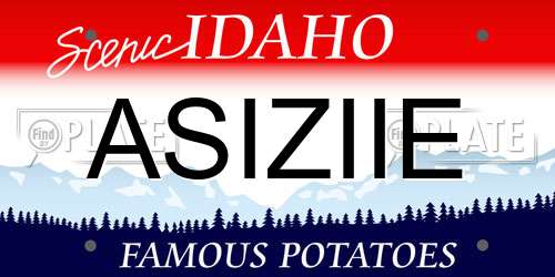 ASIZIIE Idaho License Plate