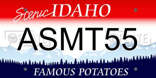 ASMT55 Idaho License Plate