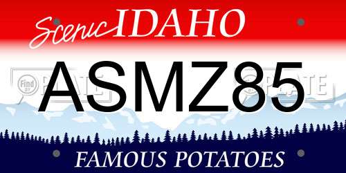 ASMZ85 Idaho License Plate