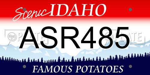 ASR485 Idaho License Plate