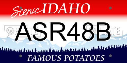 ASR48B Idaho License Plate