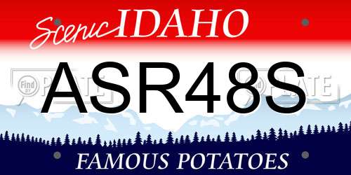 ASR48S Idaho License Plate