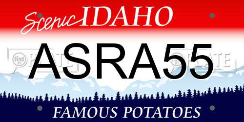 ASRA55 Idaho License Plate
