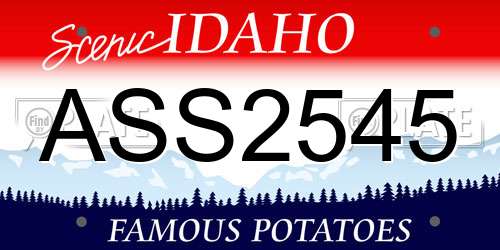 ASS2545 Idaho License Plate