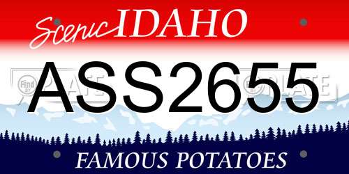 ASS2655 Idaho License Plate