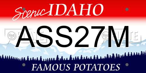 ASS27M Idaho License Plate