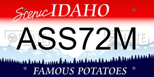 ASS72M Idaho License Plate