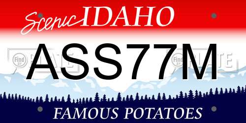 ASS77M Idaho License Plate