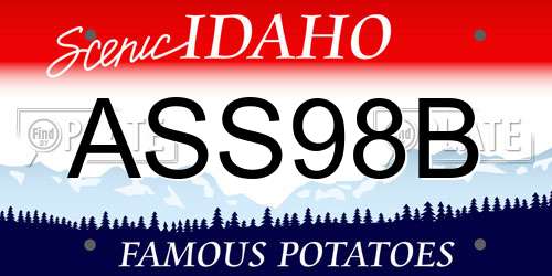 ASS98B Idaho License Plate