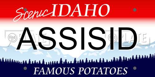 ASSISID Idaho License Plate