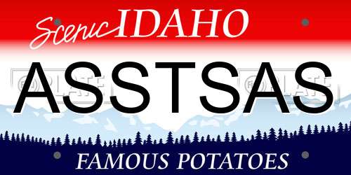ASSTSAS Idaho License Plate
