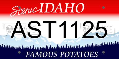 AST1125 Idaho License Plate