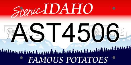 AST4506 Idaho License Plate