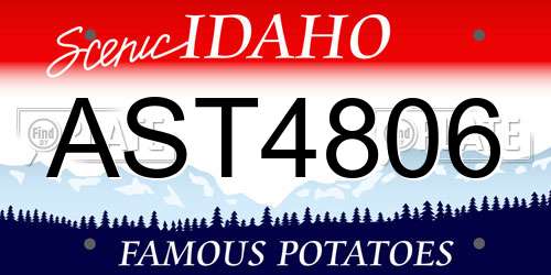 AST4806 Idaho License Plate