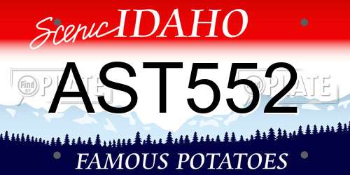 AST552 Idaho License Plate
