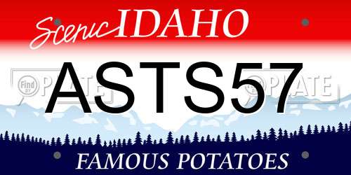 ASTS57 Idaho License Plate