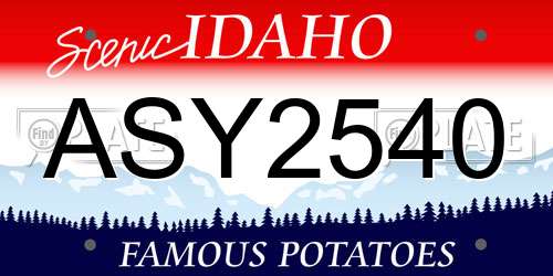 ASY2540 Idaho License Plate