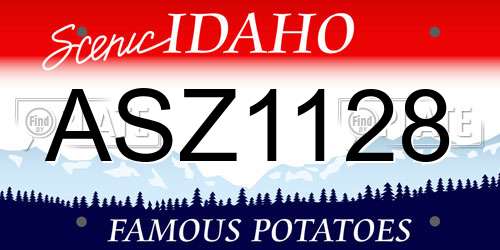 ASZ1128 Idaho License Plate