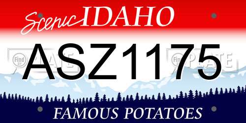 ASZ1175 Idaho License Plate