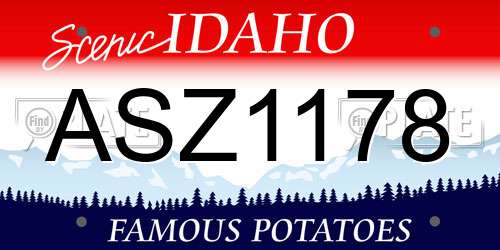 ASZ1178 Idaho License Plate