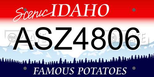 ASZ4806 Idaho License Plate