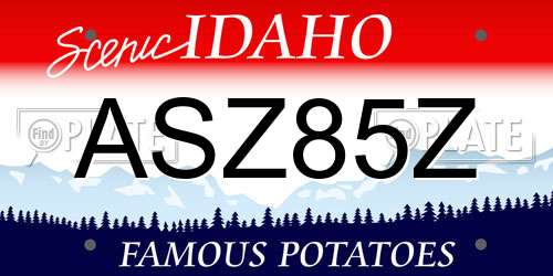 ASZ85Z Idaho License Plate