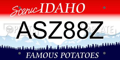 ASZ88Z Idaho License Plate
