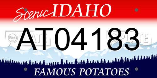 AT04183 Idaho License Plate
