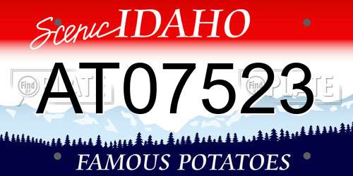 AT07523 Idaho License Plate