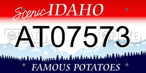 AT07573 Idaho License Plate