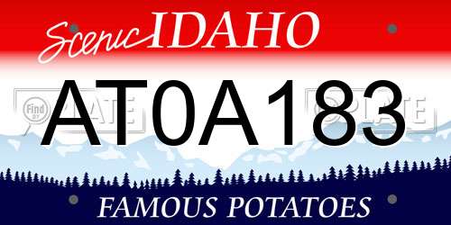 AT0A183 Idaho License Plate