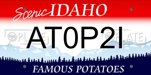 AT0P2I Idaho License Plate