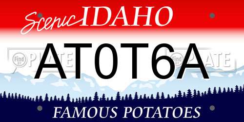 AT0T6A Idaho License Plate