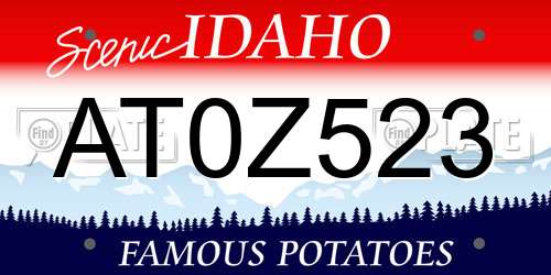 AT0Z523 Idaho License Plate