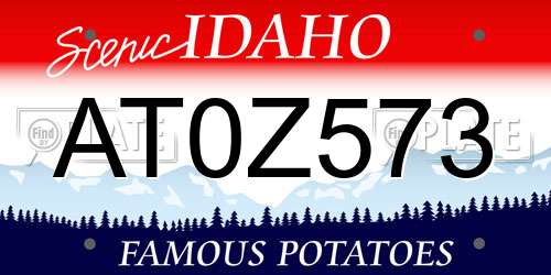 AT0Z573 Idaho License Plate