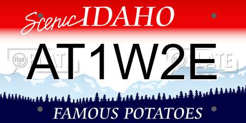 AT1W2E Idaho License Plate