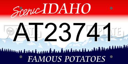 AT23741 Idaho License Plate
