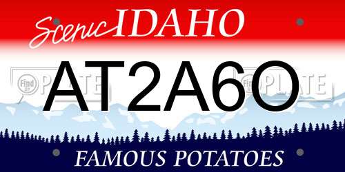 AT2A6O Idaho License Plate