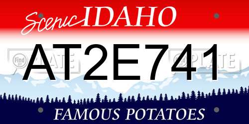 AT2E741 Idaho License Plate